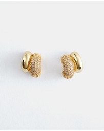 & Other Stories - Two-Part Crystal Hoop Earrings