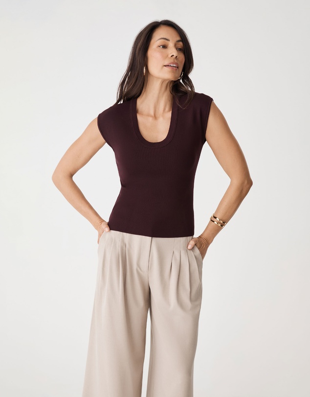Forcast - Laura Tencel Scoop Neck Knit