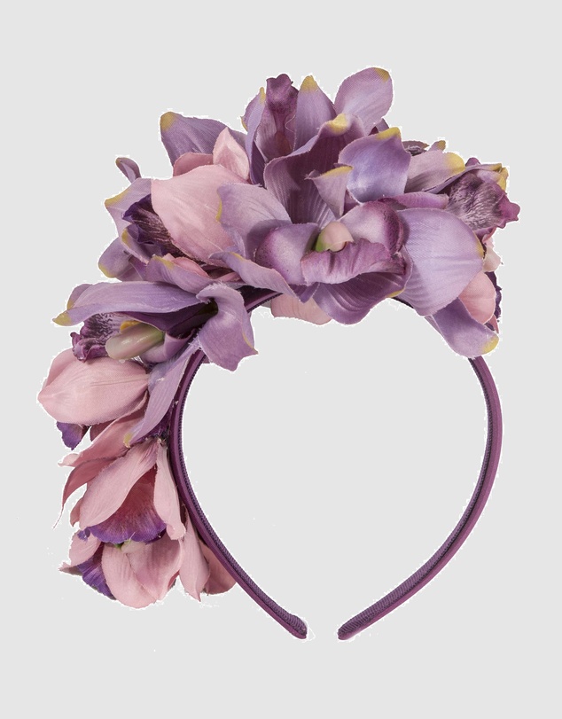 Max Alexander - Large Orange Flower Headband Fascinator