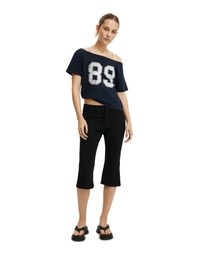 Cotton On - The Sporty Off Shoulder Graphic Tee