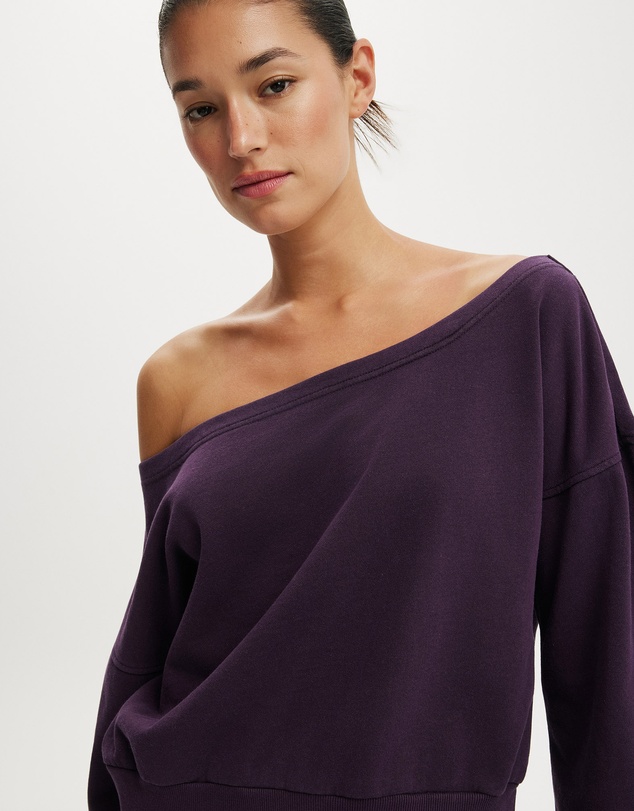 Cotton On - Relaxed Off Shoulder Sweatshirt
