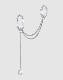 Elli Jewelry - Earrings Creole Crystals 925 Sterling Silver