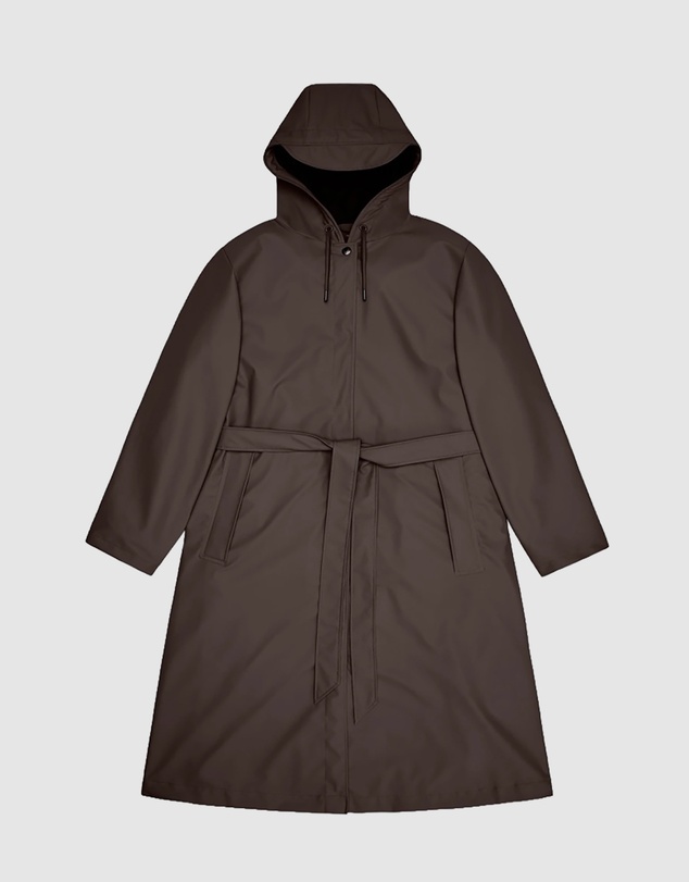 RAINS - Women's A-Line Longer Jacket Bark