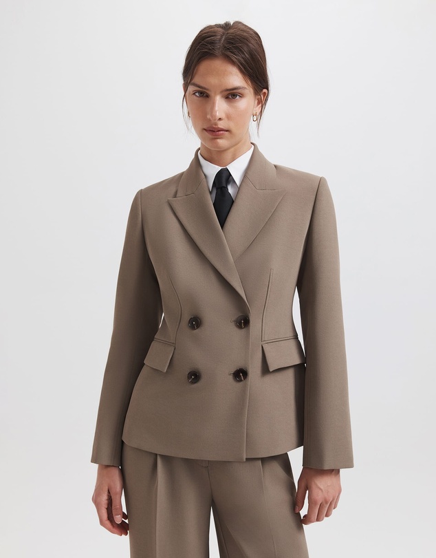 SABA - Dharma Stitch Detail Double Breasted Blazer