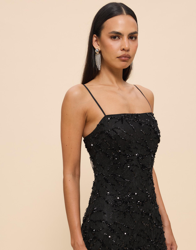 CHANCERY - Cleo Lace Sequin Maxi Dress