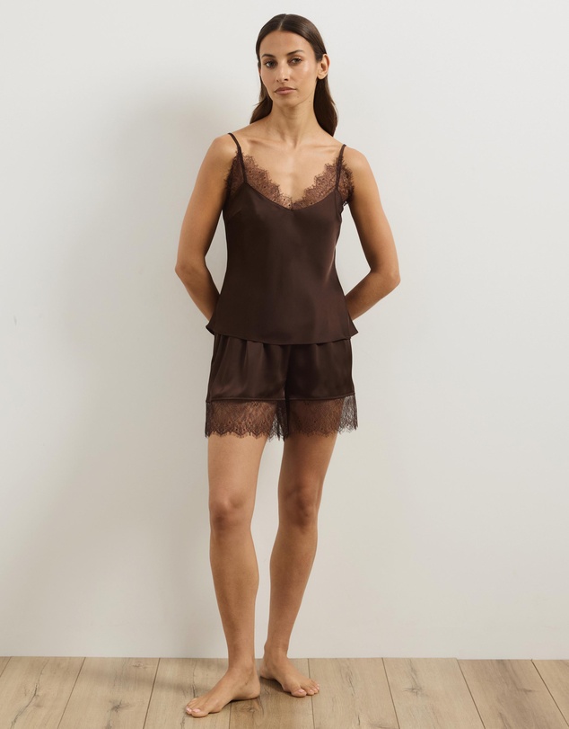 Atmos&Here - Pearl Cami & Shorts Lace Trim Sleep Set
