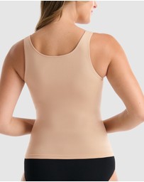 Ambra - 2 Pack Seamless Smoothies Reversible Shelf Bra Tank