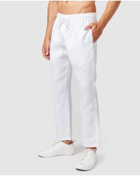 Vacay Swimwear - Linen Pants White