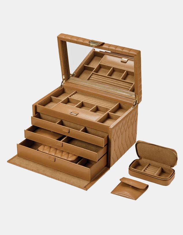 Wolf - WOLF Lauren Large jewellery Box Caramel