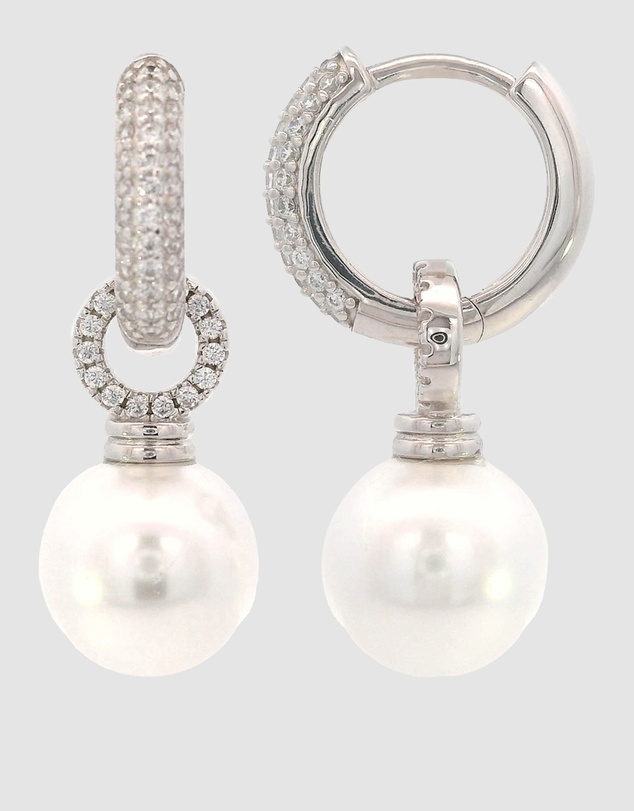 Georgini - Georgini Adagio Duo Hoop Pearl Earring Silver