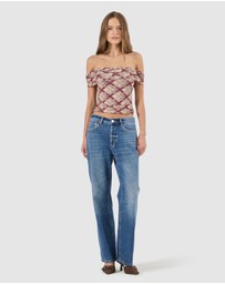 Rolla's - Field Lines Cold Shoulder Top