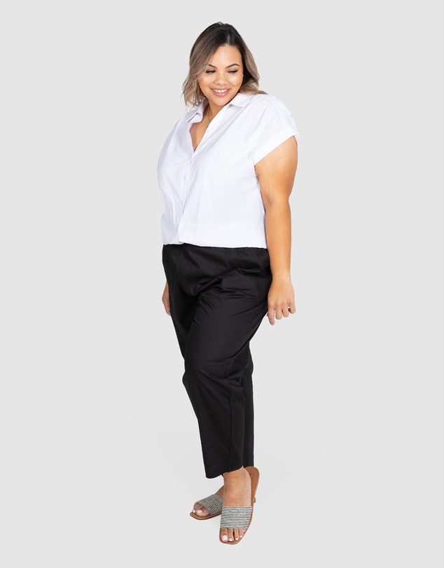 Love Your Wardrobe - Nikki Ruched Extended Sleeve Shirt