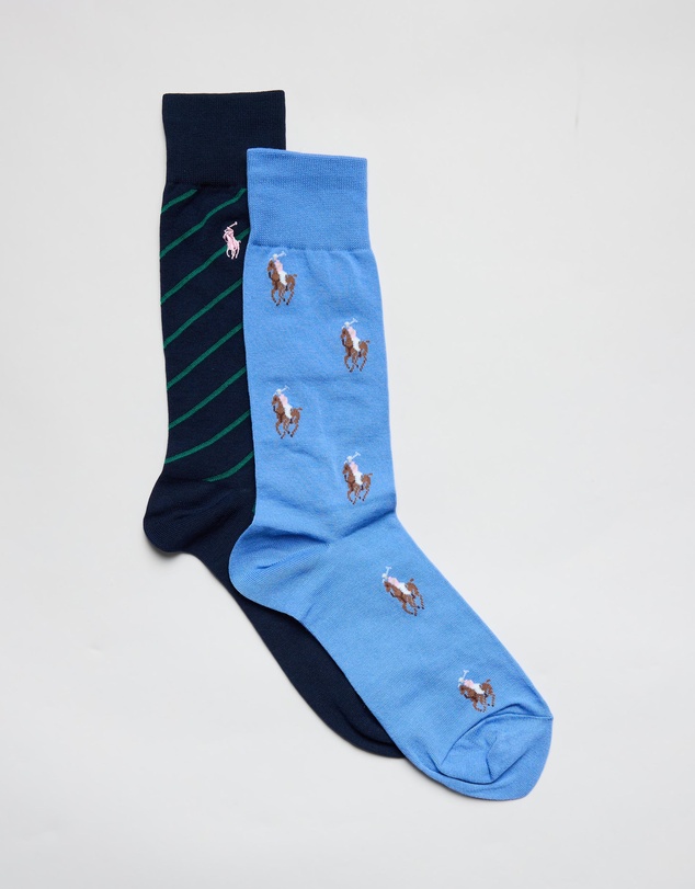 Polo Ralph Lauren - Polo Pony & Striped Sock 2-Pack