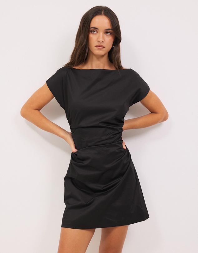 Calli - Lindez Gathered Mini Dress