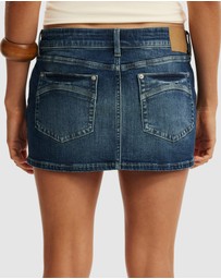 Cotton On - Micro Low Denim Skirt