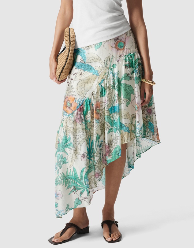& Other Stories - Asymmetric Ruffle Midi Skirt