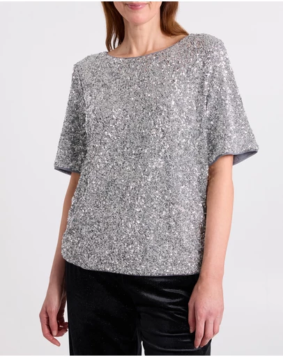 David Lawrence - Phylis Boxy Sequin Tee