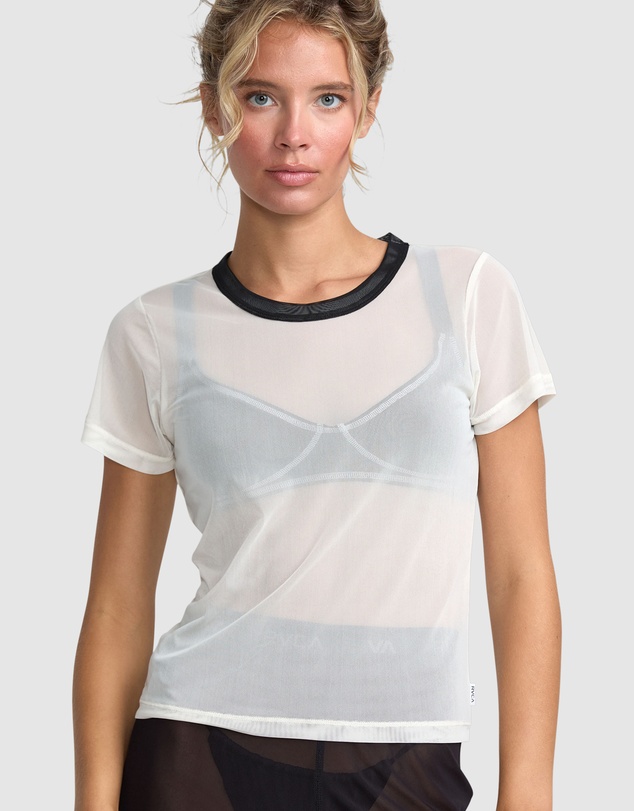 RVCA - Womens Aren Mesh Baby T-Shirt