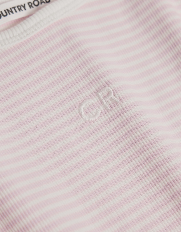 Country Road - Australian Cotton Short Sleeve Stripe Rib T-shirt