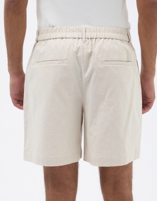 AERE - Leon Pleated Linen Blend Shorts