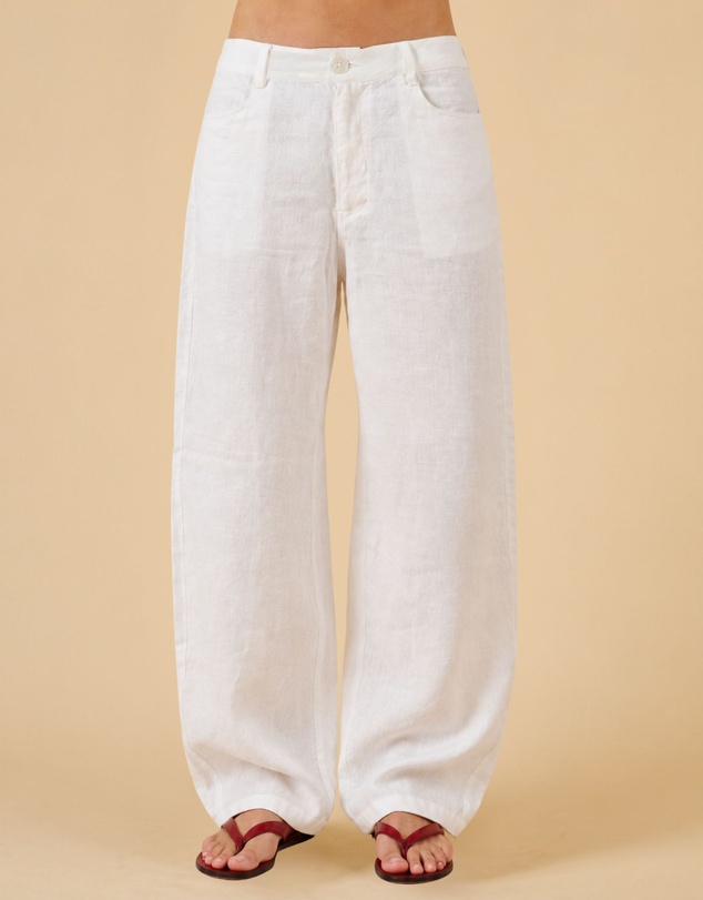CAMIXA - Aosta Linen Barrel Pants