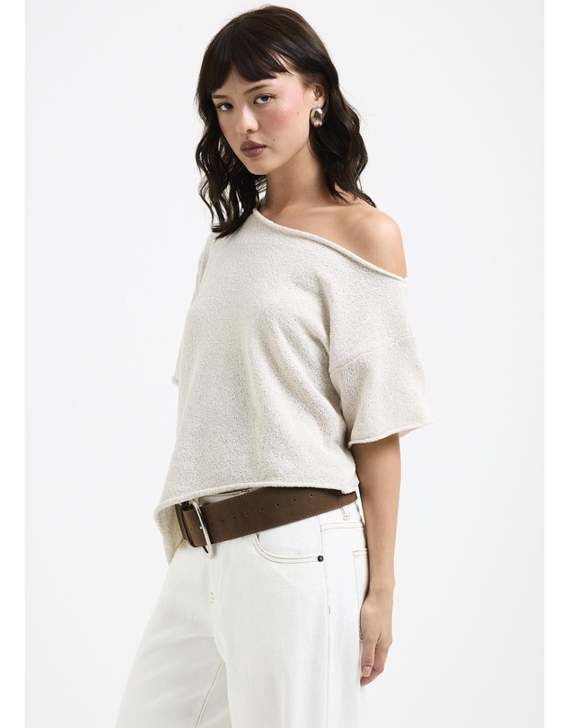 Subtitled - Asymmetric Knit Top