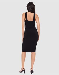 Miraclesuit Shapewear - Idol High Neck Bodycon Sleeveless Midi Shaping Dress