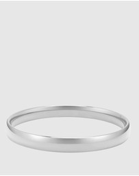 Nialaya Jewellery - Classic 8mm Round Bangle in Silver