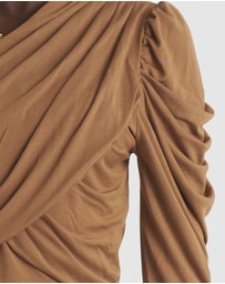 Zerafima - Jersey Gathered LS Top