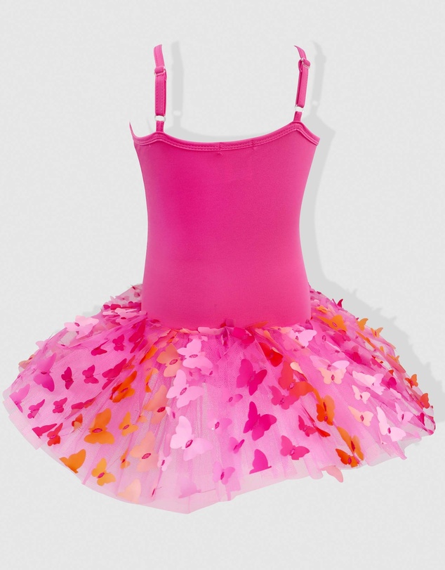 Pink Poppy - Butterfly Hot Pink & Gold Multi-layered Tutu