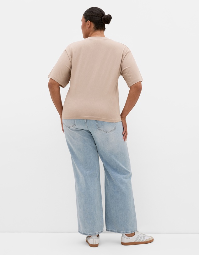 City Chic - Relaxed Crew Neck Cotton Tee