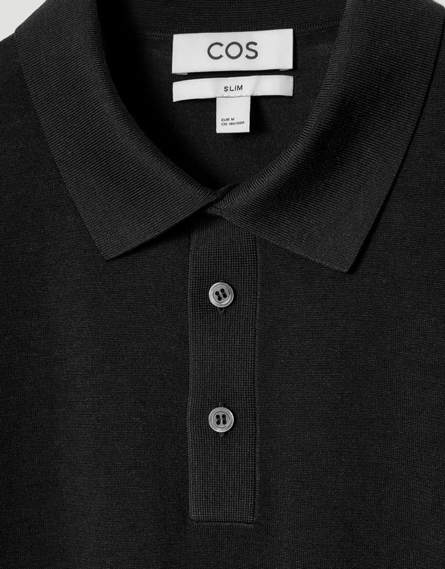 COS - Slim Knitted Silk Polo Shirt