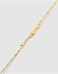 Kuzzoi - ICONIC EXCLUSIVE - Necklace Men Cross Pendant Layer Religion in 925 Sterling Silver Gold Plated