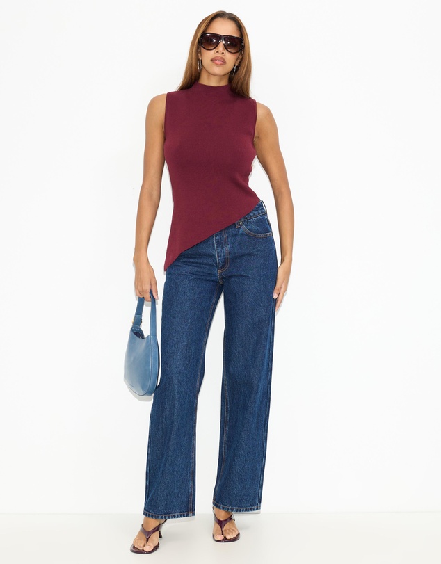Dazie - Gracie High Neck Knit Top