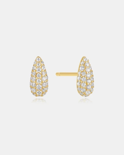Ania Haie - Gold Pave Dome Stud Earrings
