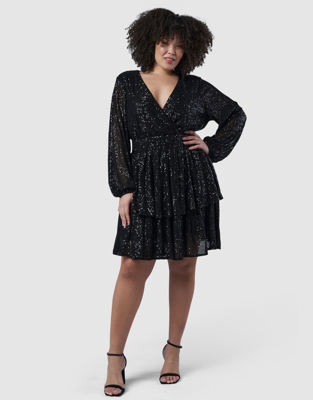 Pink Dusk by Curve Project - Night Out Sequin Dress