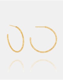 Rachel Jackson - Shimmering Sun Oversized Hoop Earrings Gold