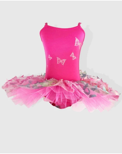 Pink Poppy - Rainbow Butterfly Tutu Hot Pink