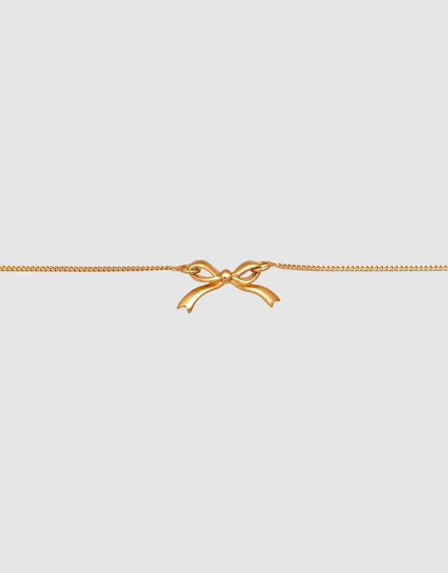 Elli Jewelry - Necklace Ribbon Elegant 925 Sterling Silver Gold Plated