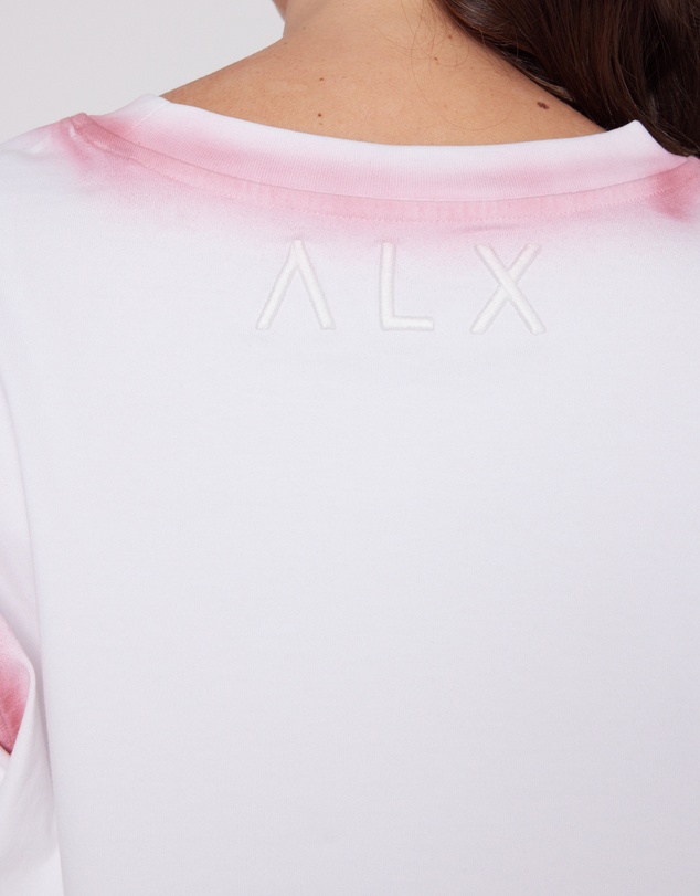 ALEXANDRA - Spray T-Shirt White/Dusty Pink