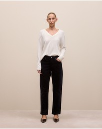 Trenery - Cord Five Pocket Boyfriend Pant in Night Sky