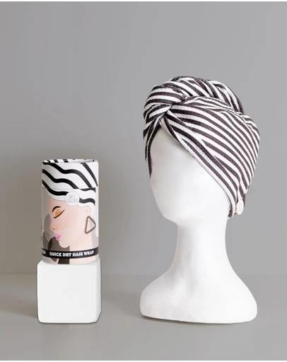 Sky Gazer - Quick Dry Hair Wrap- Black