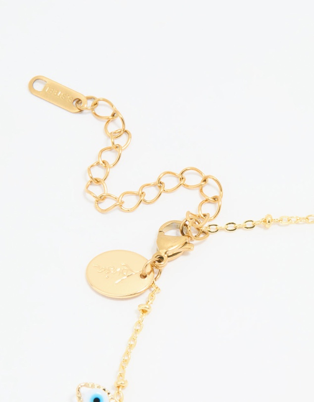 Lovisa - Waterproof Gold Plated Stainless Steel Evil Eye Anklet