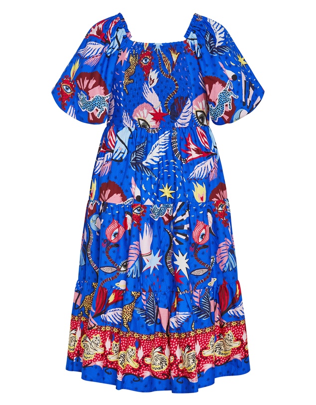 City Chic - Simona Print Puff Sleeve Dress