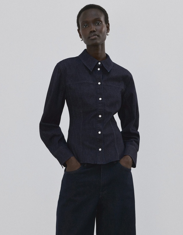 M.N.G - Denim Shirt With Seams