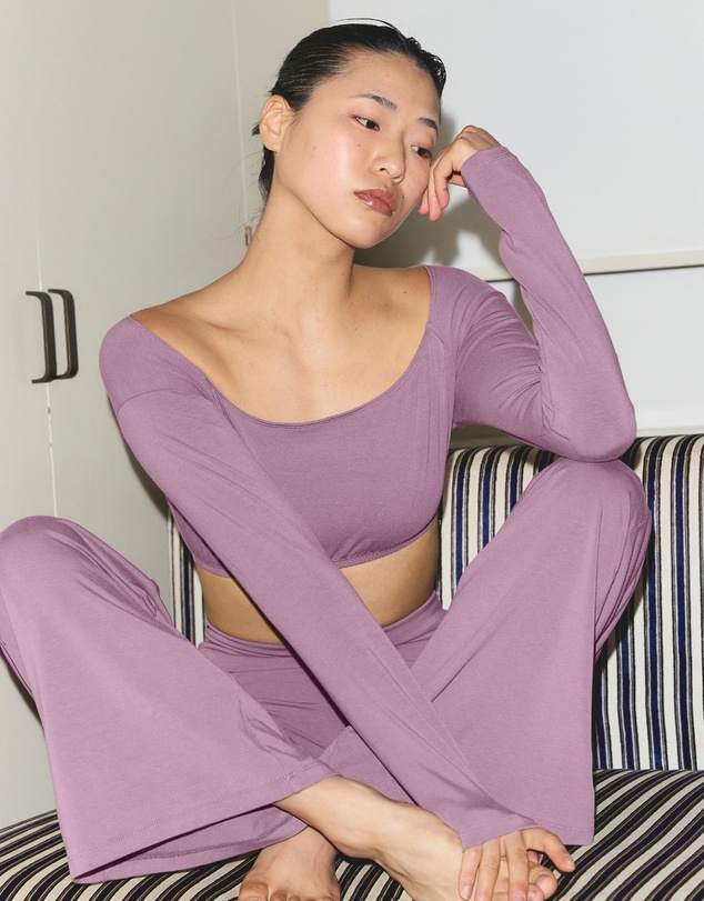 Pinky & Kamal - Long Sleeve Crop Top