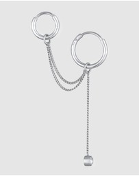 Elli Jewelry - Earrings Creole Crystals 925 Sterling Silver