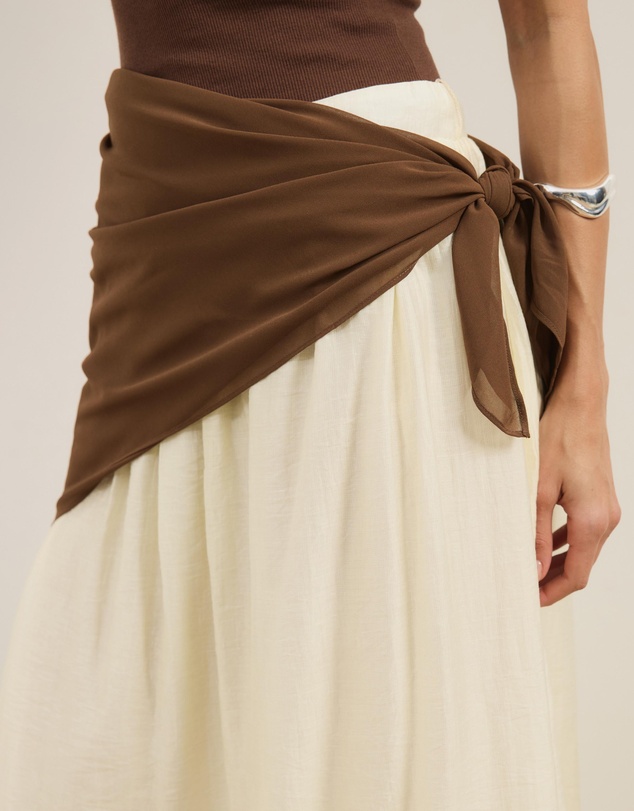 Atmos&Here - Sammie Maxi Skirt With Detachable Scarf