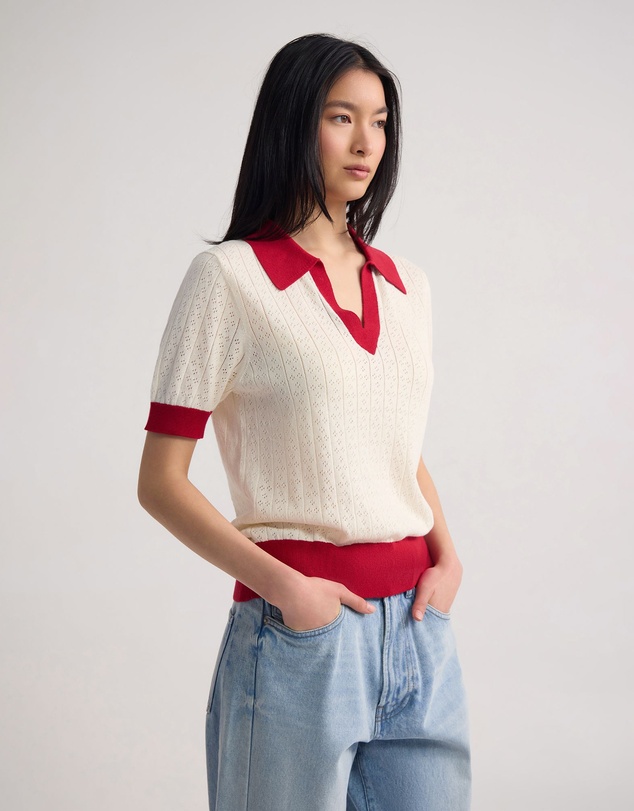 Oxford - Aimee Pointelle Polo