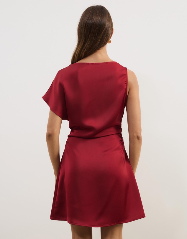 Atmos&Here - Alix Satin Tuck Mini Dress